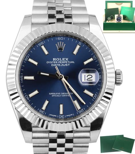 rolex datejust 41 blue jubilee